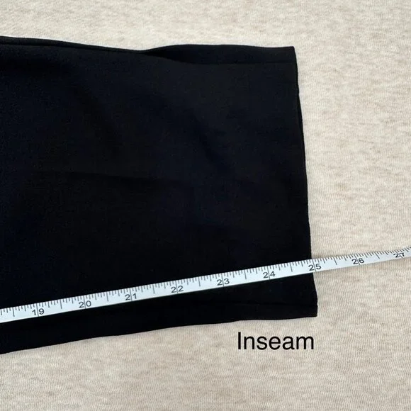 Anthropologie Women's Black Polyester Elastic Waist Ankle Pants Size S - Picture 9 of 12